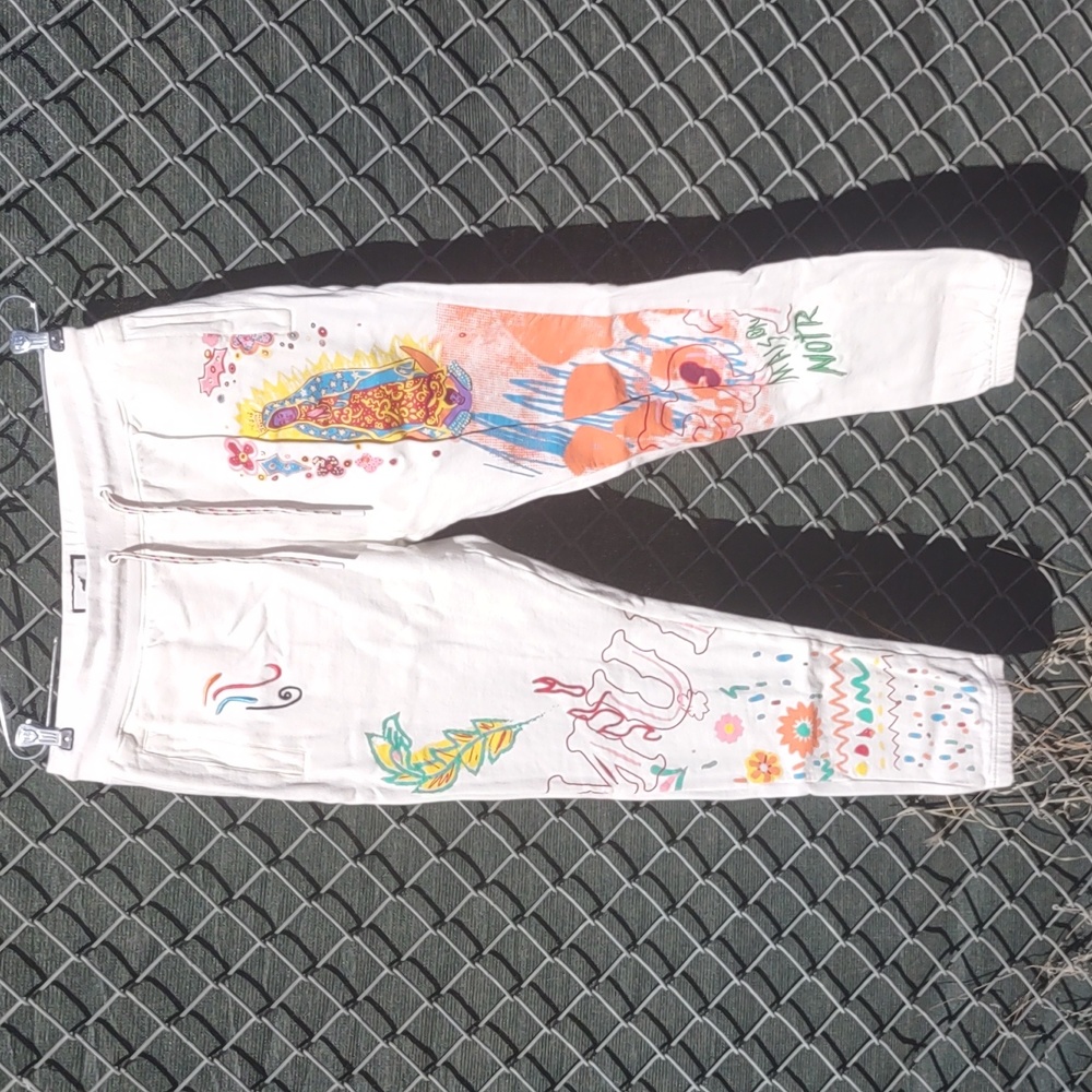 Maison noir  Joggers w Religious Print L